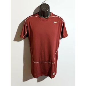 Nike Pro Combat Men's Maroon/Red Short Sleeve Compression Shirt